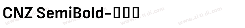 CNZ SemiBold字体转换